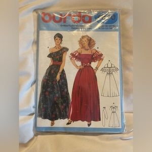1982 Burda Ruffled Evening Dress 7670 UNOPENED PACKAGE, UNCUT